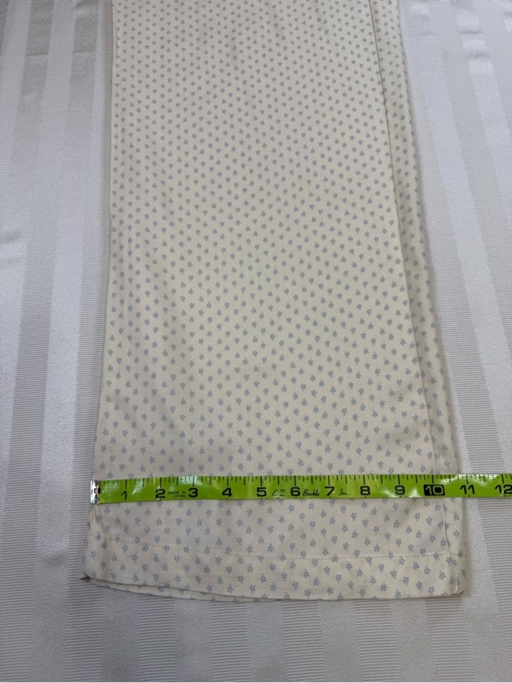 Sincerely Jules Lounge Pants Sz Medium Cream Blue Ditsy Floral  Drawstring NWOT - Picture 7 of 11